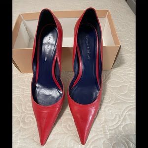 Antonio Melani pointy toe pumps with silver 👠 heels